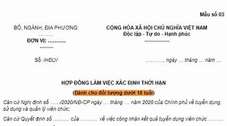 Hợp Đồng Làm Việc Xác Định Thời Hạn